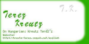 terez kreutz business card